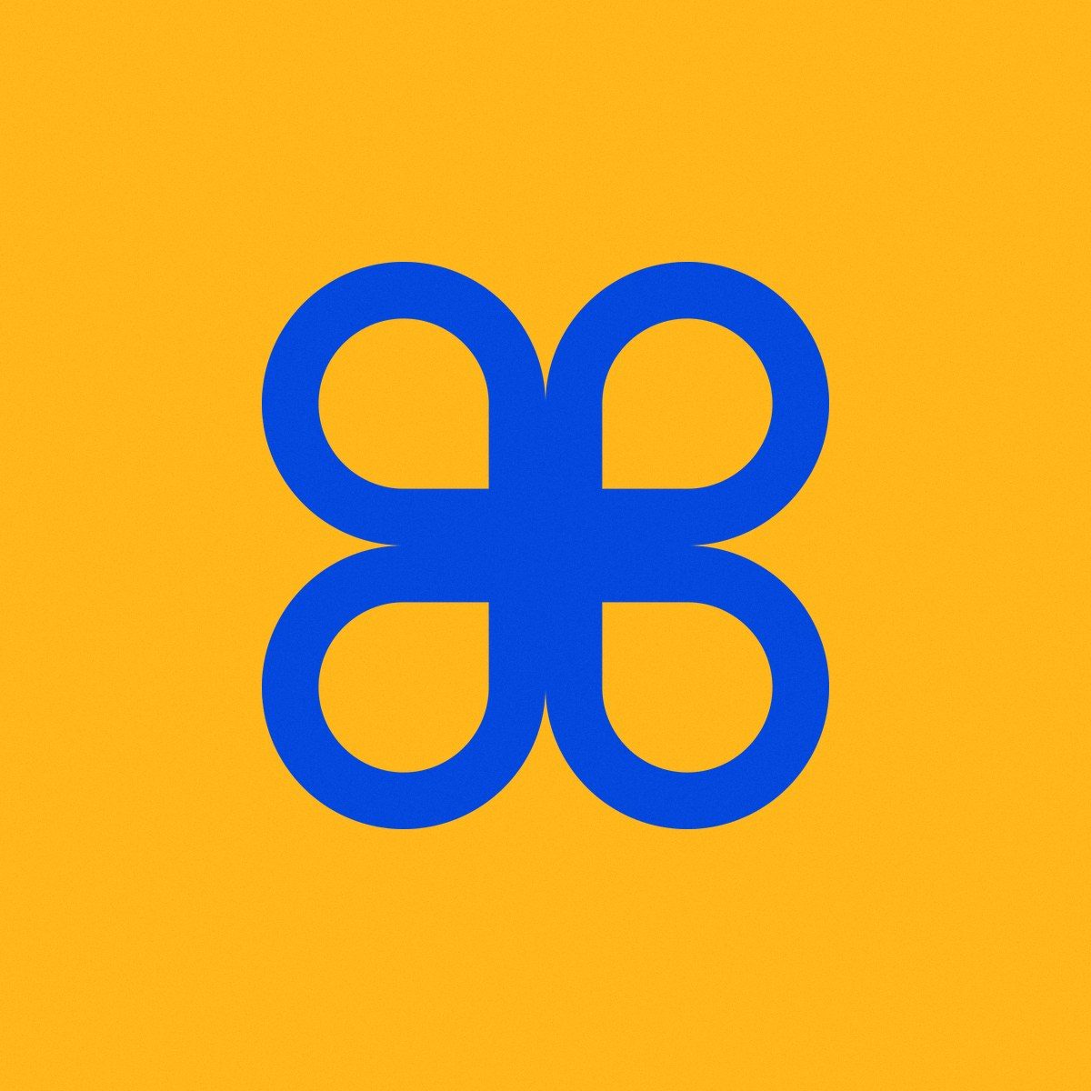 Every Shape Tells a Story: Clover, cobalt on marigold