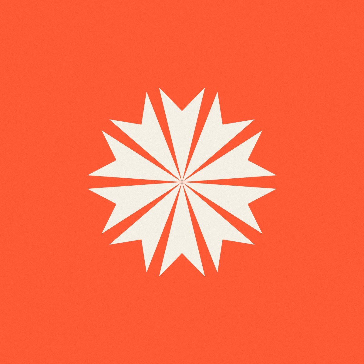 Every Shape Tells a Story: Star burst, paper white on tomato