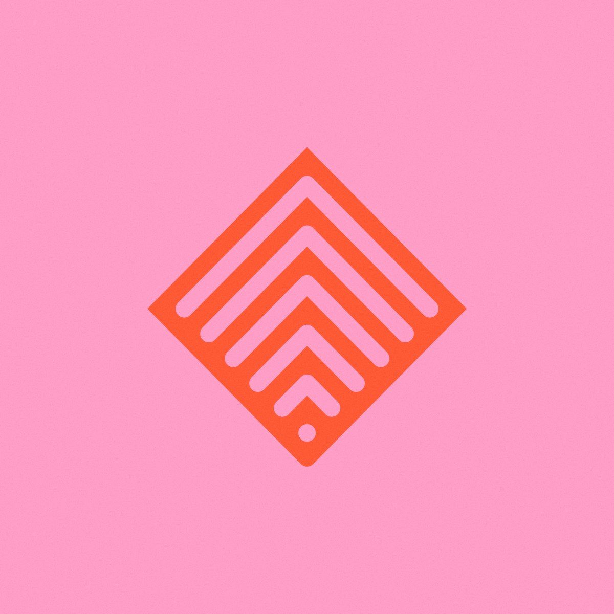 Every Shape Tells a Story: Diamond stripes, tomato on bubblegum