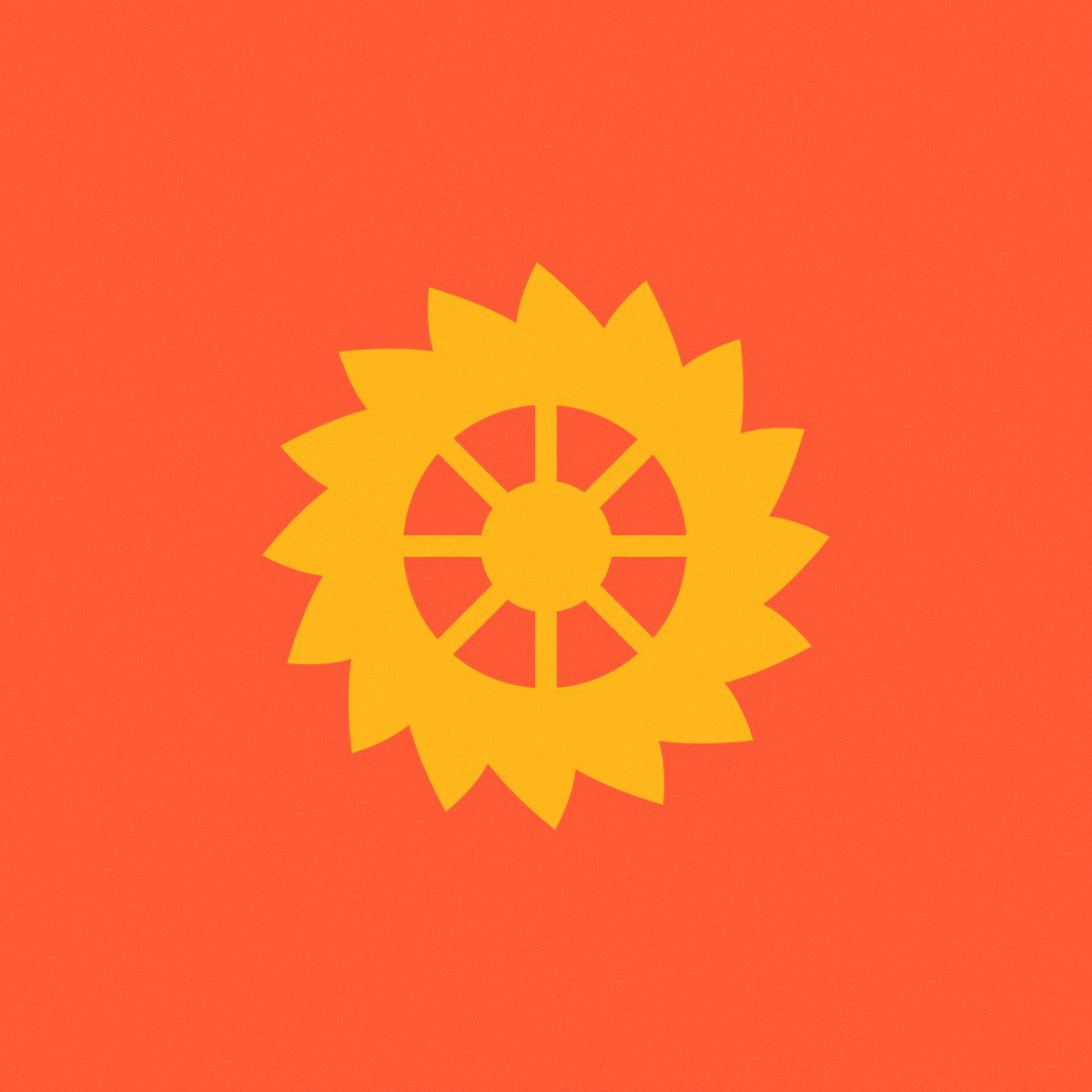 Every Shape Tells a Story: Gear sun, marigold on tomato