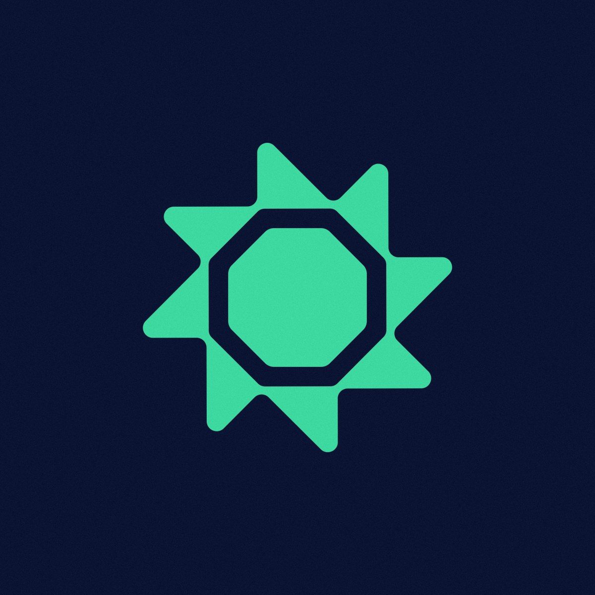 Every Shape Tells a Story: Spiked sun, spearmint on night